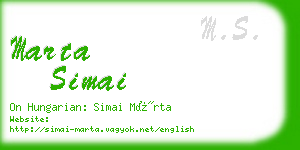 marta simai business card